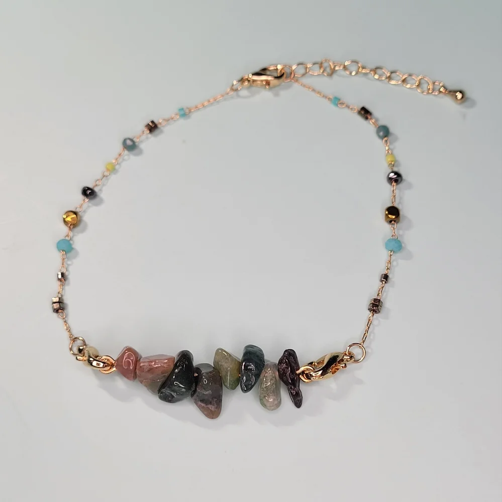 Agate Stone Adjustable Gemstone Bracelet